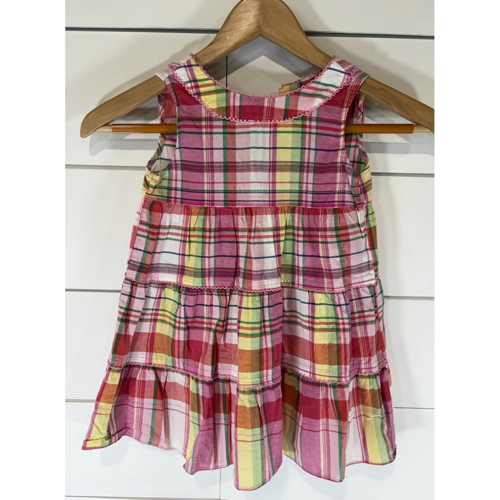 Faded Glory Girls Spring Summer Dress Stripe Multicolor Pink White Yellow Red 4T